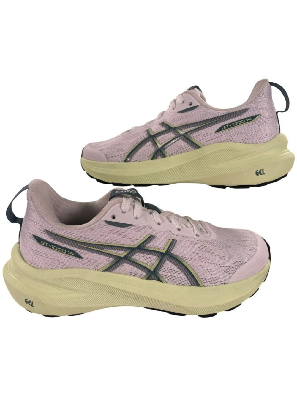 Asics GT-1000 14 Running Shoes Athletic Pink Mesh Lightweight Girls Sz 2.5 NEW
